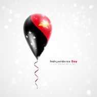 Flag of Papua - New Guinea on balloon N2