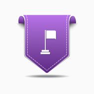 Flag Sign Purple Vector Icon Design