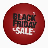 Black Friday Sale Red Round