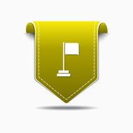Flag Sign Yellow Vector Icon Design N3