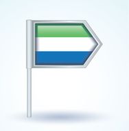 Flag of Sierra Leone vector illustration N2