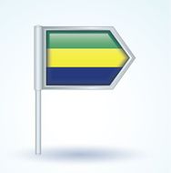 Flag of Gabon vector illustration N2