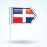Flag of dominican republic vector illustration N2