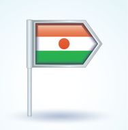 Flag of Republic niger vector illustration N2