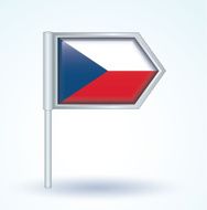 Flag of Czech republic vector illustration N2