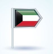 Flag of Kuwait vector illustration N2