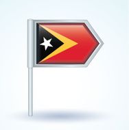 Flag of East Timor vector illustration N2