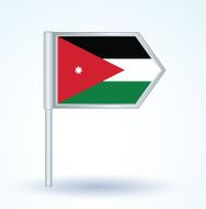 Flag of Jordan vector illustration