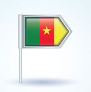Flag of cameroon vector illustration N2