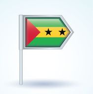 Flag of Sao Tome and Principe vector illustration N2