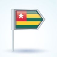 Flag of Togo vector illustration N2