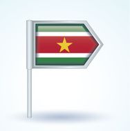 flag of Suriname vector illustration N3