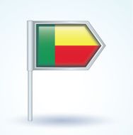 Flag of Benin vector illustration N2