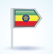 Flag of Ethiopia Vector illustration N3