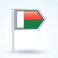 Flag of Madagascar vector illustration N2
