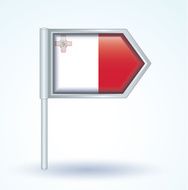 Flag of Malta vector illustration N2