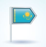 Flag of Kazakhstan vector illustration N2