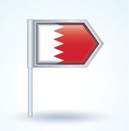 Flag of Bahrain vector illustration N2
