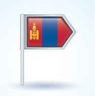 Flag of Mongolia vector illustration N2