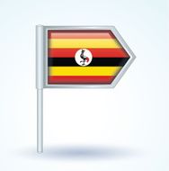 Flag of Uganda vector illustration N2