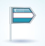 Flag of Uzbekistan vector illustration N10