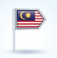 Flag of Malaysia vector illustration