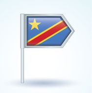 Flag of Democratic Republic the Congo vector illustration N3