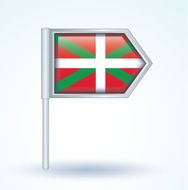 Flag of Basque country vector illustration