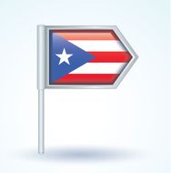 Flag of Puerto rico vector illustration N2