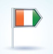 Flag of cote d ivoire vector illustration N2