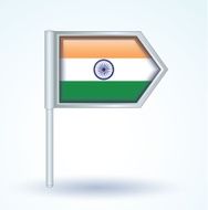Flag of India vector illustration N2