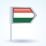 Flag of hungary vector illustration N2