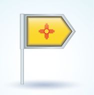 Flag of new mexico state vector illustration N2