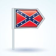Flag of Confederate Rebel vector illustration N2