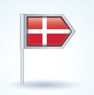 Flag of Denmark vector illustration N2