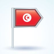 Flag of Tunisia vector illustration N2