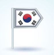 Flag of South korea vector illustration N2