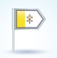 Flag of Vatican city vector illustration N2