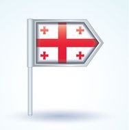 Flag of Georgia vector illustration N3