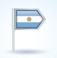 Flag of Argentina vector illustration