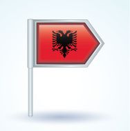 Flag of Albania vector illustration N2
