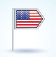 Flag of United states america vector illustration