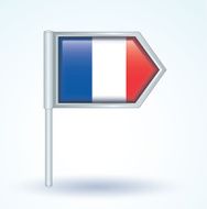 Flag of France vector illustration N2
