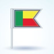 Flag of Benin vector illustration N3