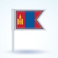 Flag of Mongolia vector illustration N3