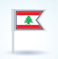 Flag of Lebanon vector illustration N3