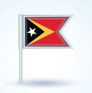 Flag of East Timor vector illustration N3