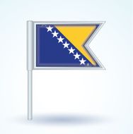 Flag of Bosnia vector illustration N3