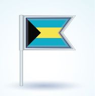 Flag of Bahamas vector illustration N2