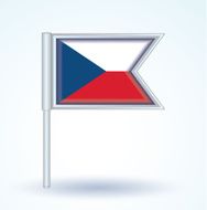 Flag of Czech republic vector illustration N3